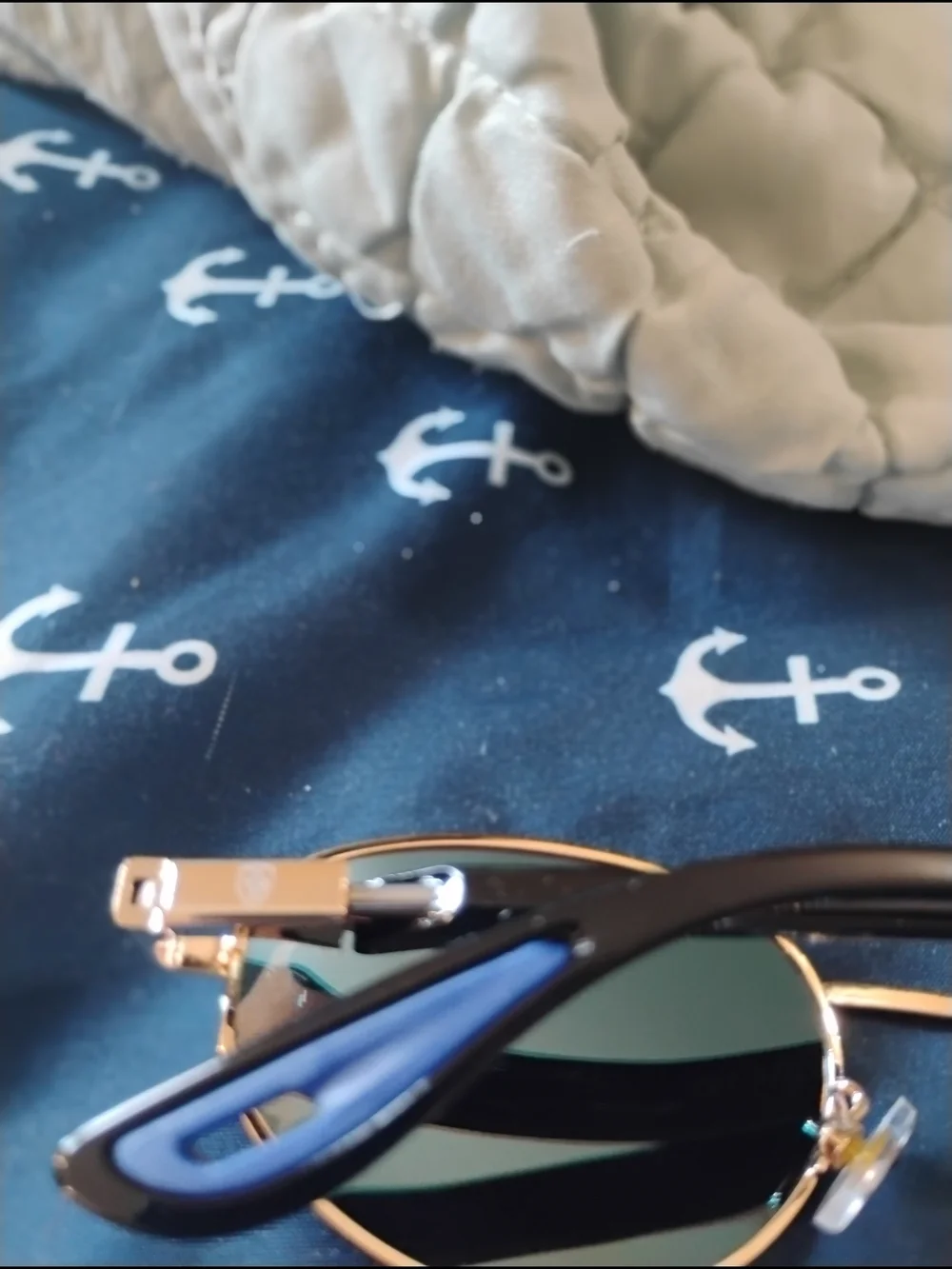 2026 Polarize Gold Frame Sunglasses with Teal Mirrored Lenses RB Ferrari Edition